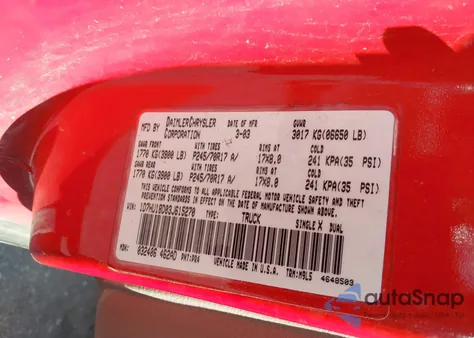 2003 Dodge Ram 1500 Slt/Laramie/St z USA, uszkodzony, nr VIN 1D7HU18D03J615270